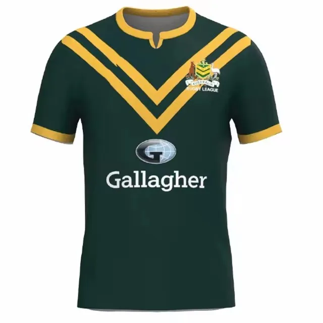 AUSTRALIAN KANGAROOS MENS ON FIELD RUGBY JERSEY Size:S-5XL ( Print name and number )