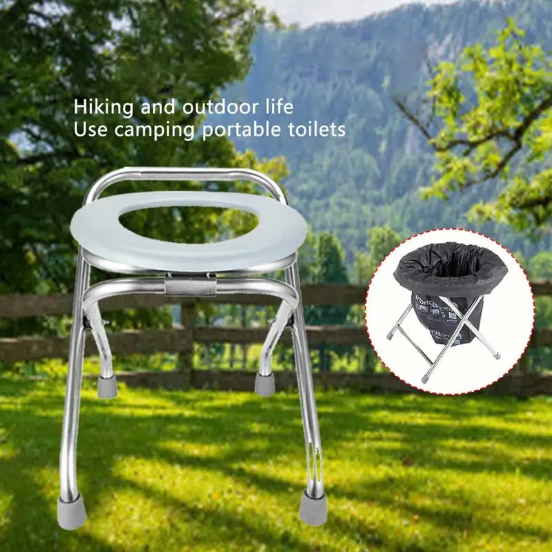 Folding Commode Portable Toilet Seat folding toilet portable toilet Portable Potty Chair Comfy Commode Chair for Camping Hiking Trips