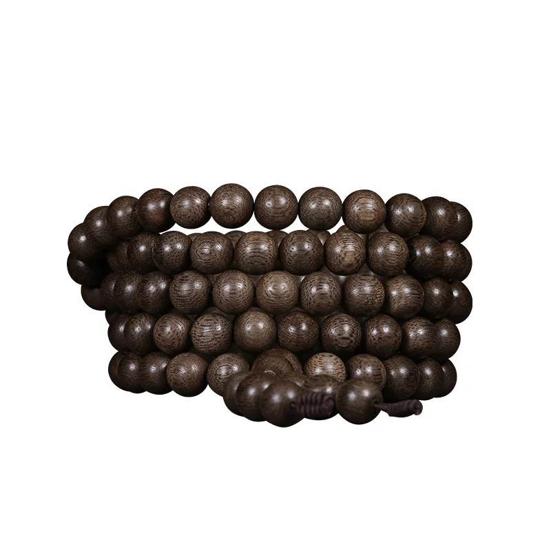 Vietnam Agarwood Bracelet 8mm * 108 Beads Old Materials Wooden Rosary Men and Women Fidelity Natural Men Accessories
