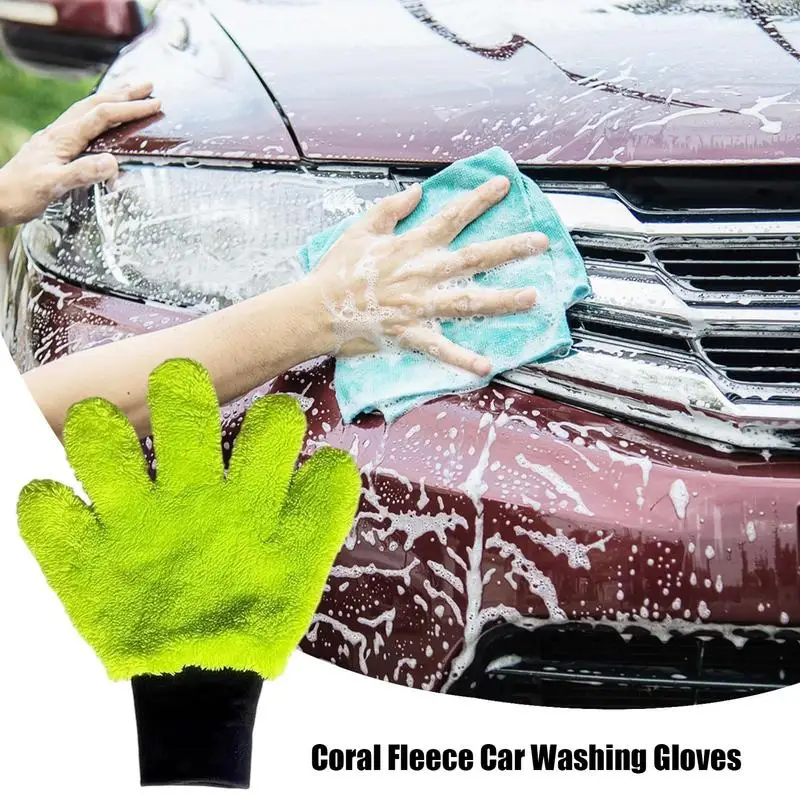 Mitts For Car Washing Wash Mitts Highly Absorbent For Car Detailing Cleaning Ergonomic Soft Automotive Polish Accessories