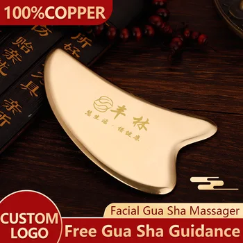 Strumento per il massaggio del viso strumento per la bellezza del viso gua sha strumento per gli occhi piastra per raschiare in ottone strumento di bellezza piastra per massaggio in metallo