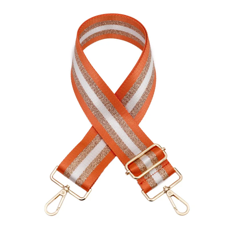 Adjustable Strap - Orange and White Stripe