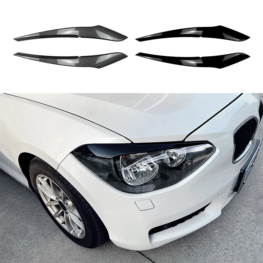 

Для BMW 1 серия F20 F21 2011 12 13 14 Автомобильная передняя фара лампа для бровей ABS углеродный черный внешний декор аксессуары Запчасти