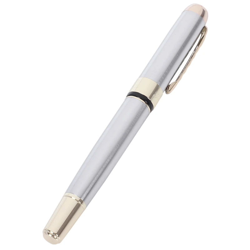 

SOSW-Jinhao 250 Frosted White перьевая ручка золотого цвета M Nib Подарочная авторучка Festival