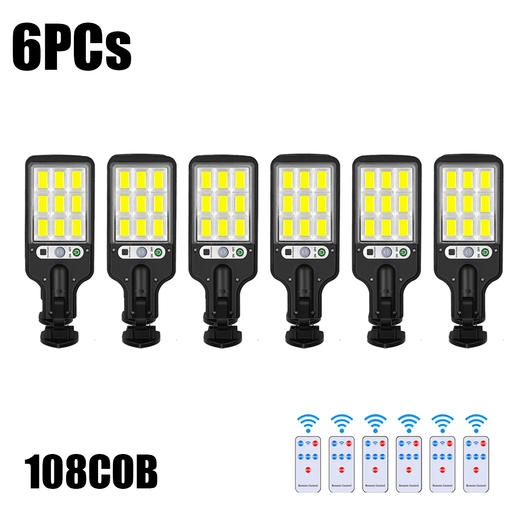 1~6PCs Solar Street Lights Outdoor Solar Lamp With 3 Mode Waterproof Motion Sensor Security Lighting for Garden Patio Path Yard solar deck post lights Solar Lamps