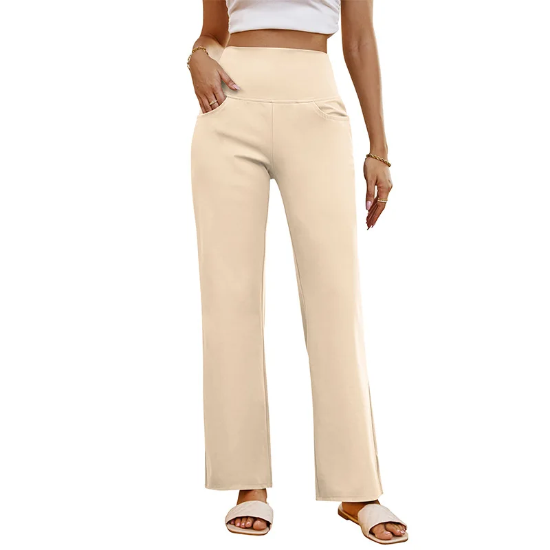 High Waist Yoga Pants Straight Leg Women's Sports Casual Loose Wide Leg Pants