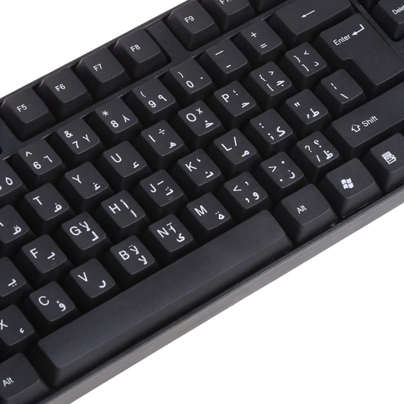 USB Wired Arabic English Keyboard Ultra Slim Full Size Keyboard for Computer Drop Shipping