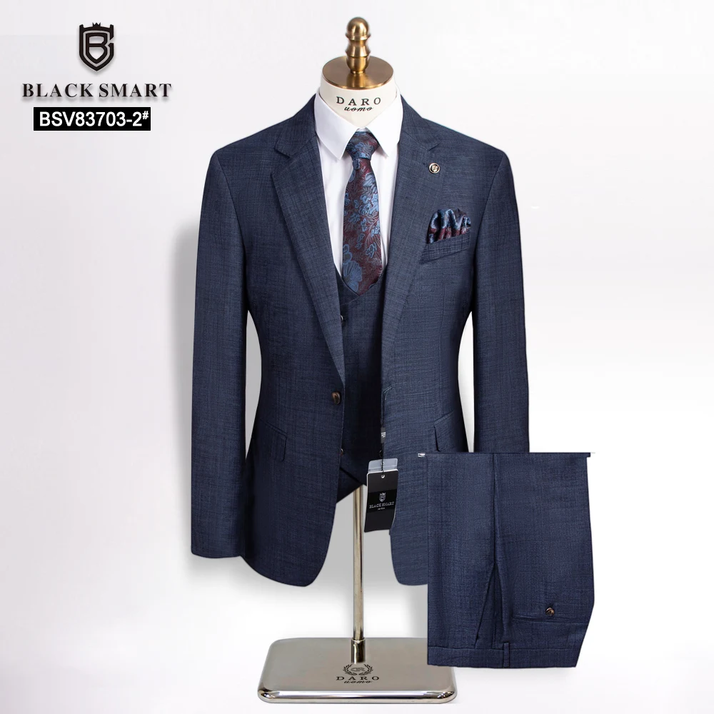 DARO( Jacket + Vest + Pants ) High-end Brand Boutique Fashion Solid Color Mens Casual Business Suit 3Piece Set Wedding DRSV83703 2