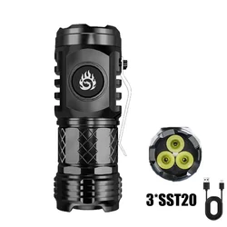 Compact Rotating LED Torch with Magnetic Base - Rechargeable Outdoor Lantern (S288 - A)