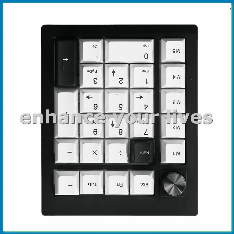 GMK26 블루투스 기계식 키보드 5.0/2.4ghz/유선 핫 스왑 가능 숫자 패드 프로그래밍 가능 Win/지원 QMK/VIA 블랙-VVNB