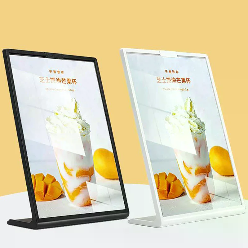 Table Display Card Acrylic Table Card Display Board A4 A5 A6 L-Shaped Table Sign Price ...