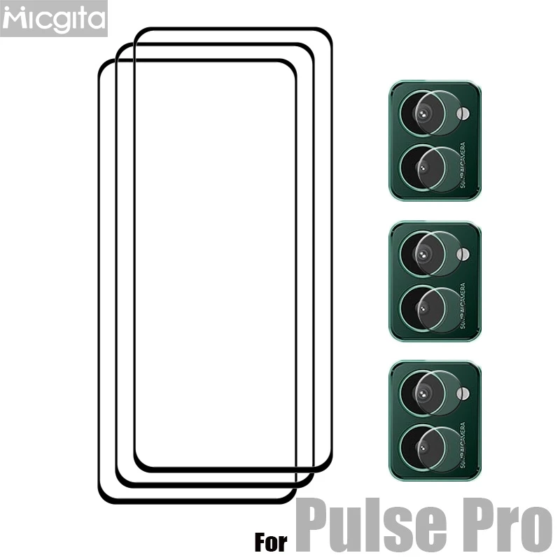Enhanced Tempered Glass Screen Protector with Anti-Scratch and Soft Fiber Lens Film - 6.65 Display