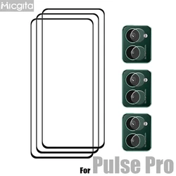Enhanced Tempered Glass Screen Protector with Anti - Scratch and Soft Fiber Lens Film - 6.65 Display for Pulse Pro (3 and 3)