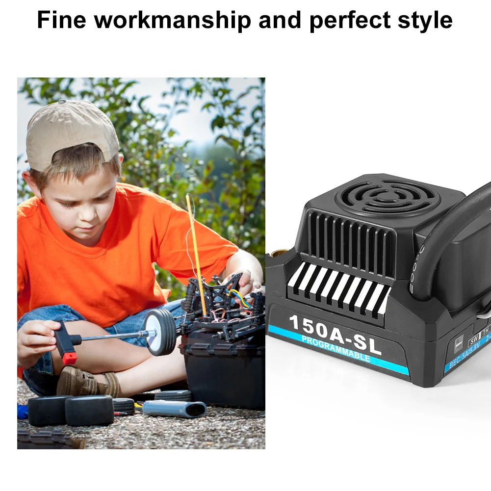 150A ブラシレスESC 5A/5.8V BEC出力 防水 防塵 RCスピードコントローラー 1/8 RCカー用 150A Br 並行輸入品 SPYMINNPOO 150A ブラシレス電子スピードコントローラー ESC 防水 BEC 5A 5.8V ブラシレスモーター 1:8 RCカー  トラック用