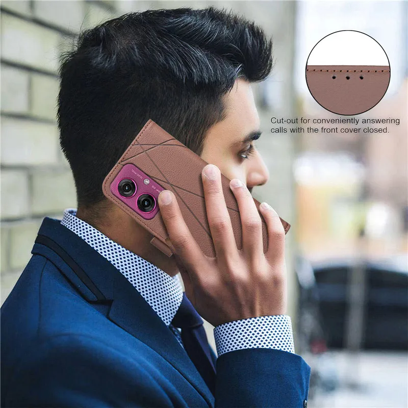 RFID Blocking Leather Wallet Flip Case - Premium Phone Cover and Protective Bag