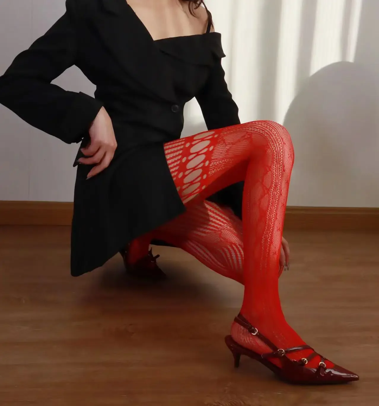 Persönlichkeit Spitze Asymmetrische Muster Damen Strumpfhosen Vertikale Streifen Patchwork Lolita Hottie Sexy Alle Spiel Punk Strumpfhosen – Detail 19