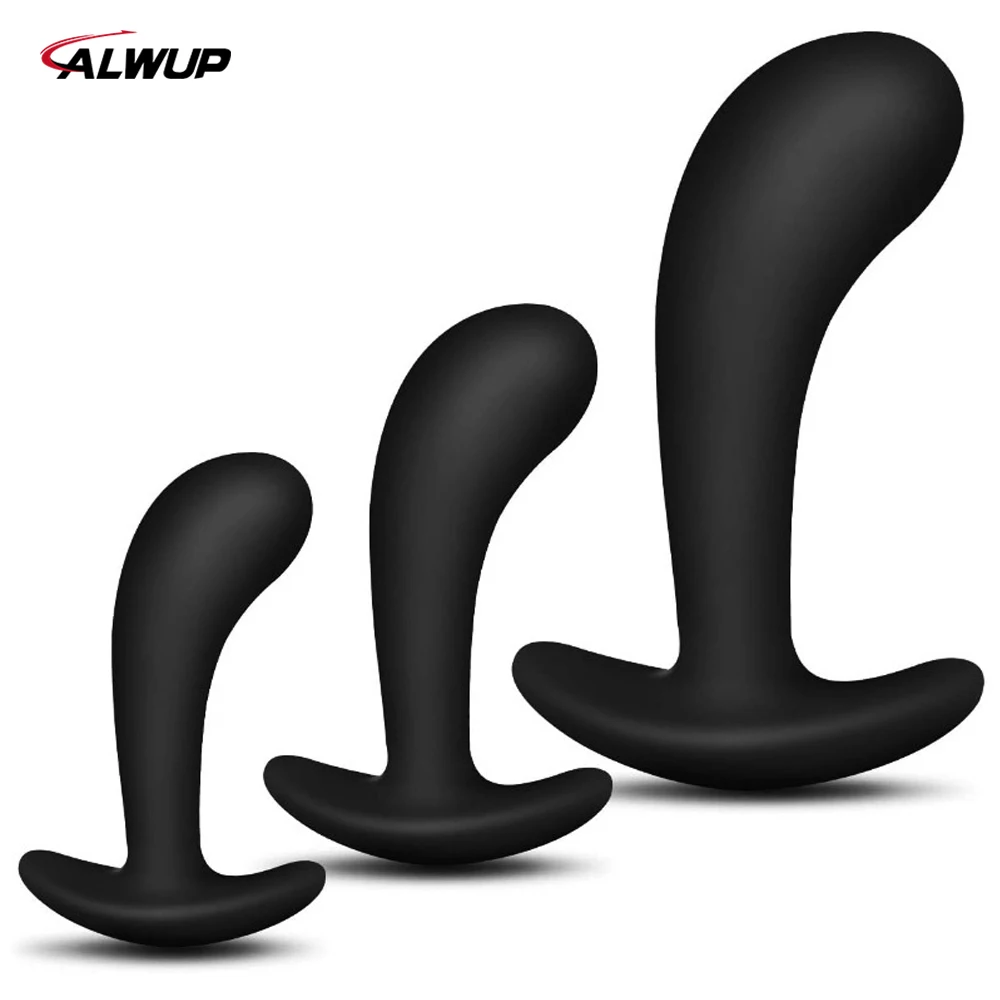 3 Size anal plug vibrator Silicone Butt Anal Plug Bullet Vibrator Prostate Massager Adult Sex Toys for Men/Women Couples Anal Trainer Buttplug