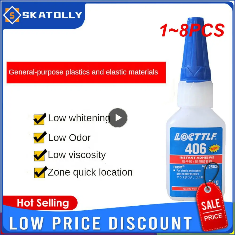 

1~8PCS 20g Loctite 401 403 414 415 415 406 502 Instant Adhesive Bottle Stronger Super Glue Multi-Purpose