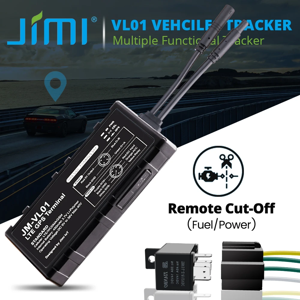 Jimi VL01 4G GPS Tracker With WiFi Realtime Tracking Remote Monitoring
