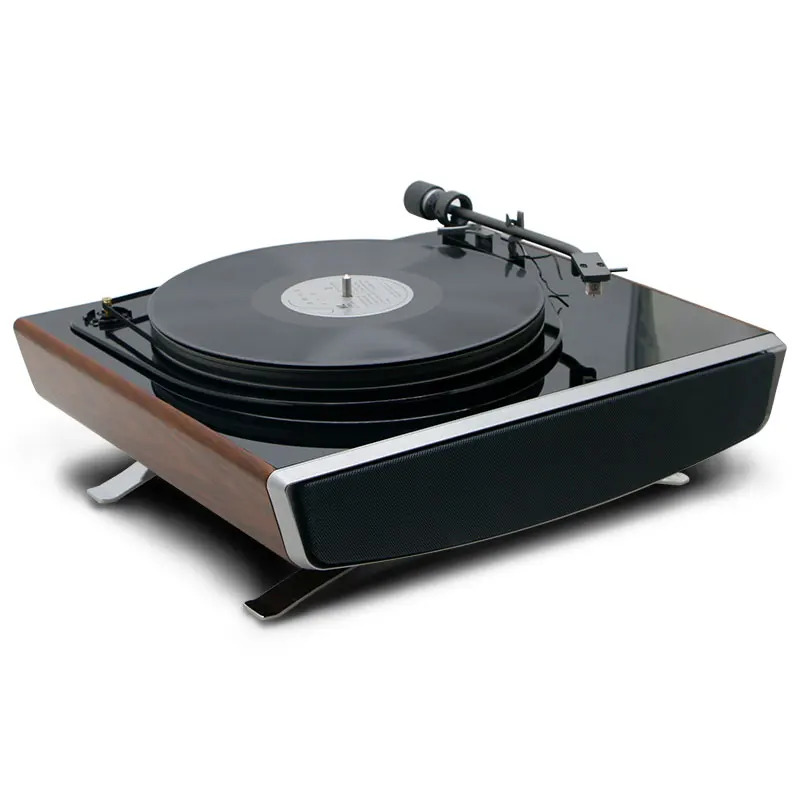 

New Design hifi Turntable LP vinyl record player with BT bluetooth FM Radio and built-in stereo Speaker