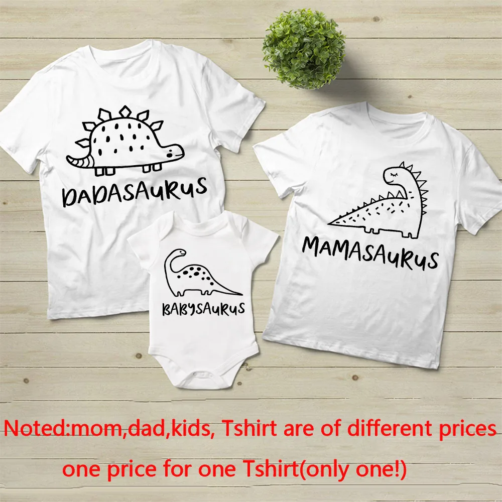 Dinosaur Family Shirts Mommy Daddy Shirt Baby Bodysuits Family Matching Outfits Short Sleeve Family Tshirt Family Gift Shirt 3