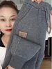 Winter Big Size 6xl Lambwool Fluff Sweatpants Womens Casual Warm Harem Pants Thicken Fleece Lined Jogger Baggy 90cm Pantalones 2