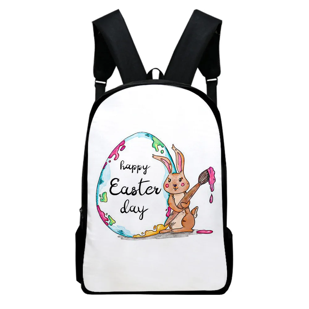

Classic Novelty Easter Day Notebook Backpacks pupil School Bags 3D Print Oxford Waterproof Boys/Girls Laptop Backpacks