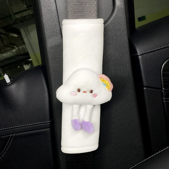 thumbnail image 1 of Cojín de verano nuevo para coche, tela de malla de seda de hielo simple, modelos universales para las cuatro estaciones, cojín bonito con nubes de arcoíris para asiento de coche para mujer, 1 of 5