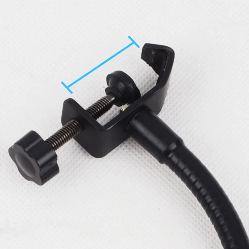 Desk Mic Stand Universal Hose Shelves with Heavy Duty Desk Clamp Microphone Stand Mic Clip Holder Arm Mount