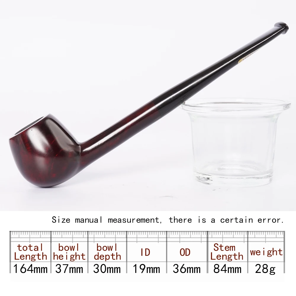 MUXIANG 수제 Briar 나무 담배 파이프, 클래식 Blowfish 파이프, 가황 고무 파이프 입 아버지의 날 선물 3mm 파이프 채널