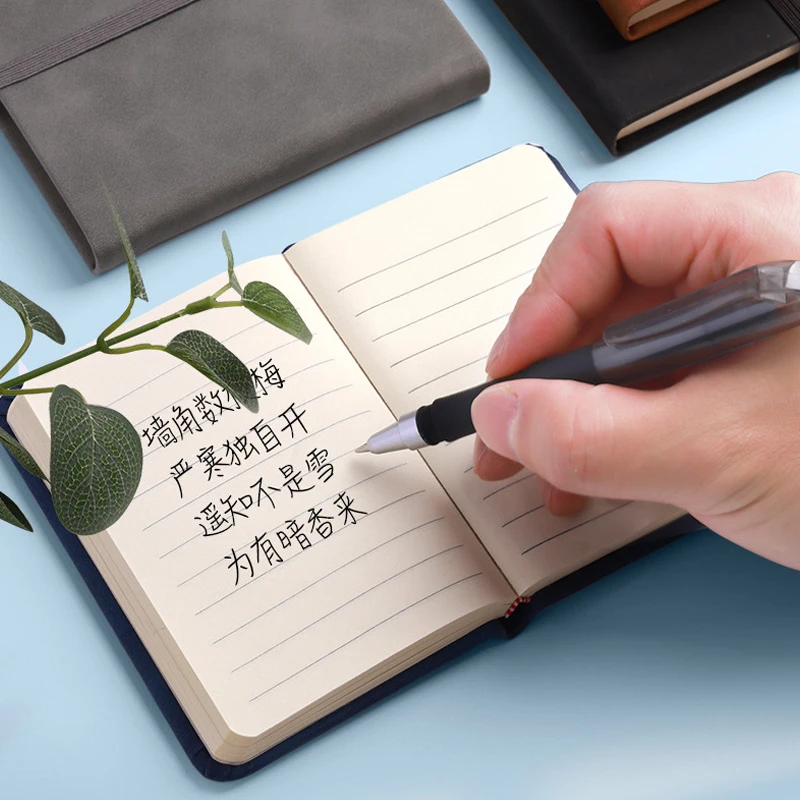 Compact Portable Notebook with Soft PU Cover, 100 Sheets, Ideal for Office, Travel, and Business Use