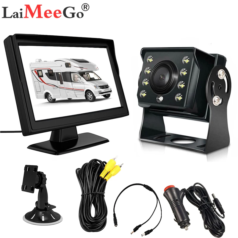 5 inch screen TFT LCD Color Display Parking rear Car Mirror HD Car Monitor for Rear view Camera Night Vision Reversing