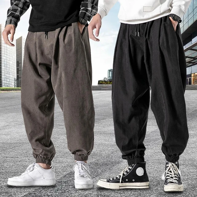 Pantalones Harem para hombre estilo coreano Hip Hop Streetwear Pantalones  de chándal