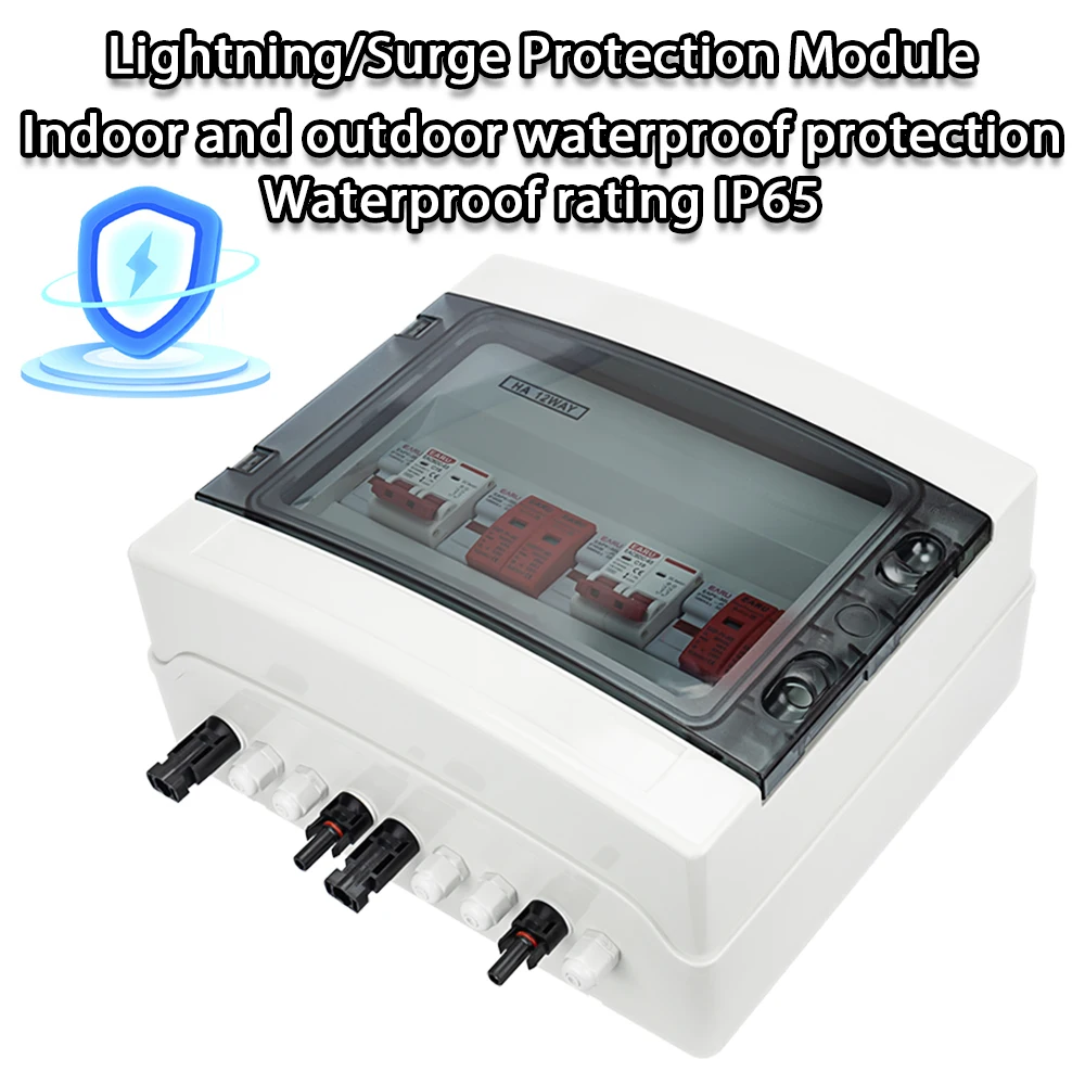 Scatola combinatrice solare fotovoltaica IP65 2 stringhe 2 ingressi 2 uscite 500 V CC. Scatola di distribuzione impermeabile con interruttore automatico fuori rete - immagine 5