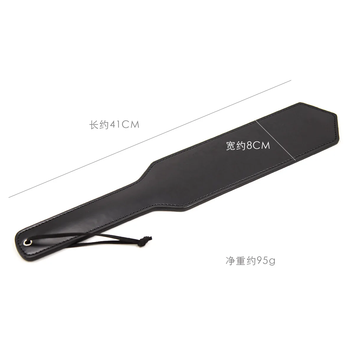 Black leather  paddle Whip Rhombic Head 3