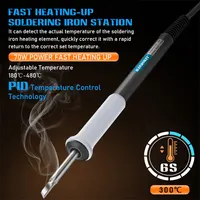 T12 Soldering Station LCD Digital Temp Adjust Soldering Iron Equipment Portable Home Electronics Repair Rework Tool Set No Power 6