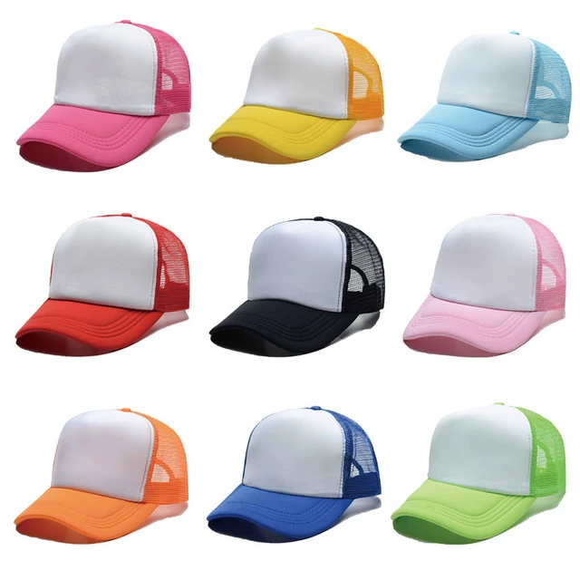 5pcs Heat Transfer Baseball Caps Blank Printing Hats Sublimation Baseball  Hats