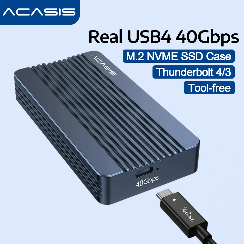 ACASIS 40Gbps M.2 NVMe SSD 인클로저 케이스 알루미늄 케이스..