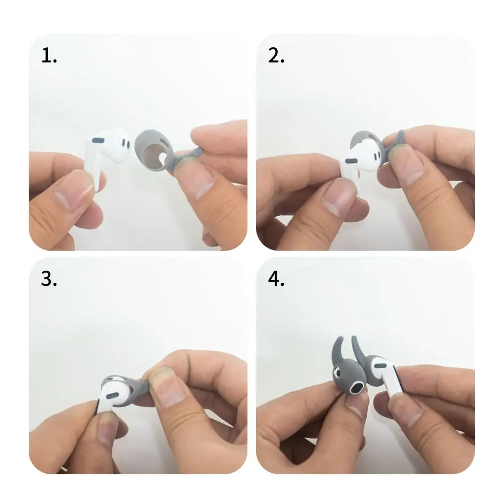 Premium Silicone Earbuds Cover Set with Ear Wings Hooks - 5 Pairs