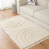 Nordic Cotton Linen Rug Modern Geometric Rainbow Living Room Carpet Bedroom Bedside Floor Door Mat Aesthetic Home Decor 1