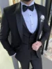 2023 New Arrival Male Wedding Suits Slim Fit Shawl Lapel 3 Pieces Formal Best Men Groom Wear Wedding Tuxedos Trajes De Hombre 2