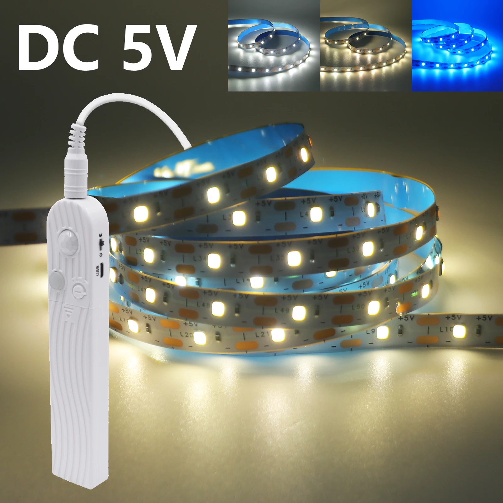 Motion-Activated LED Strip Light for Home Decor – Battery-Powered, Multi-Length Options