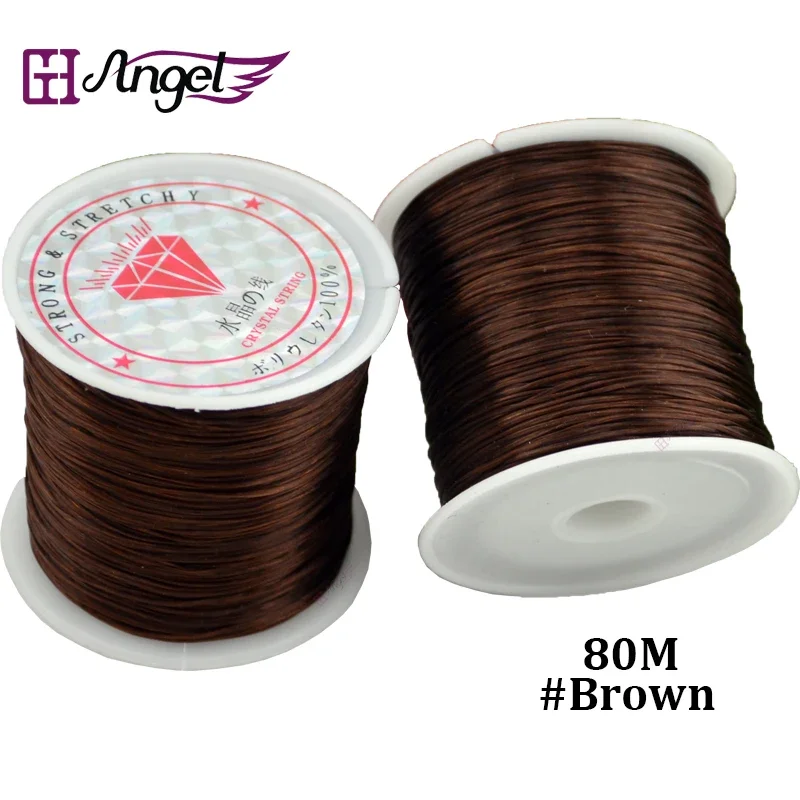 Angels 2rolls 80m DIY Stretch Elastic Crystal Thread/Cord/Wire for String Jewelery Necklace Bracelet Craft Making Beading