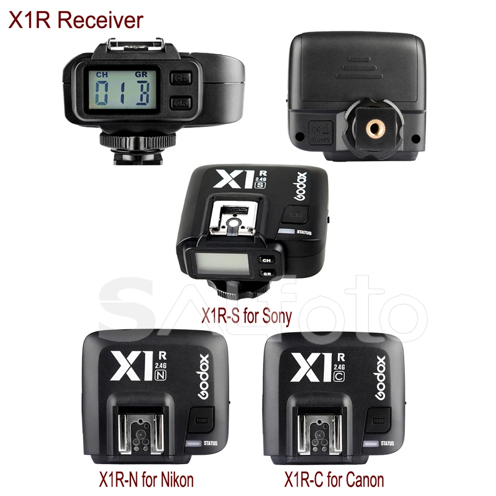 Godox X2T 2.4G TTL Wireless Flash Trigger X2T-C X2T-N X2T-S HSS Transmitter X1 Receiver for Canon Nikon Sony Fuji Olympus Pentax flash trigger