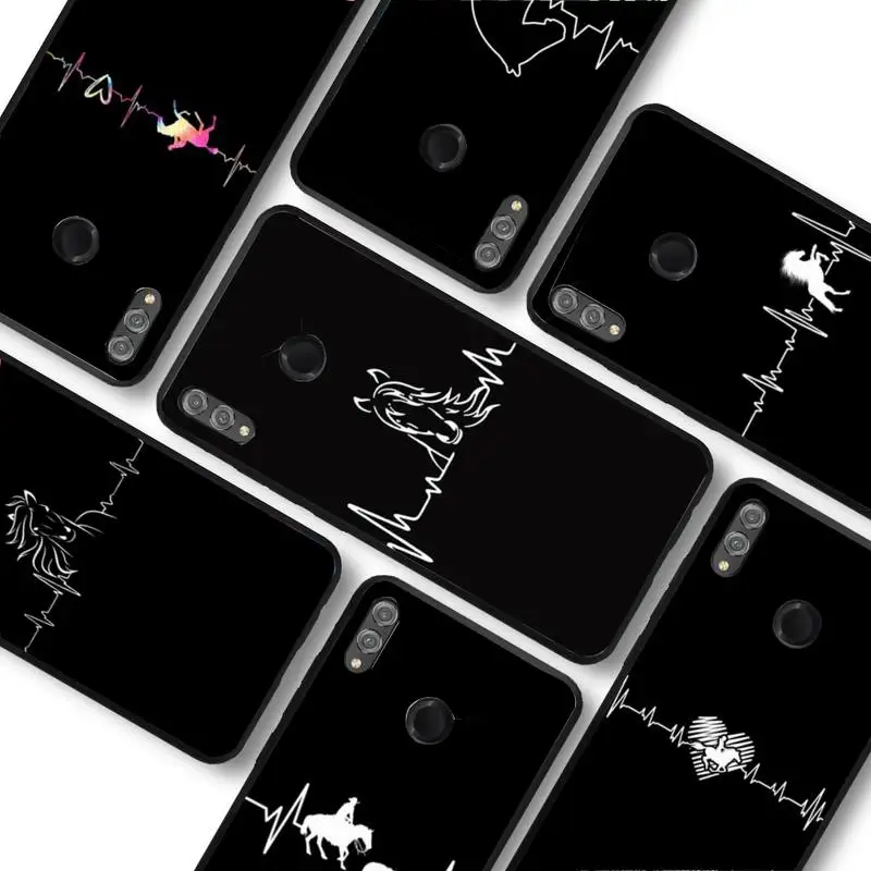 Horse Pony Heartbeat Phone Case for Samsung A51 A30s A52 A71 A12 Huawei Honor 10i OPPO vivo Y11 cover |