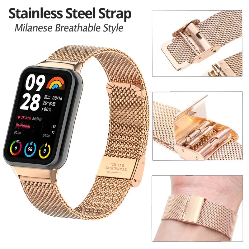 Elegant Stainless Steel Bracelet for Smartwatch Wristbands