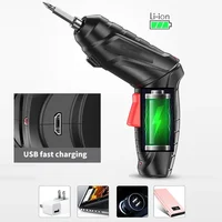 2PC 47PC Cordless Electric Screwdriver Rechargeable Lithium Battery Mini Drill 3.6V Power Tools Set Household Maintenance Repair 1