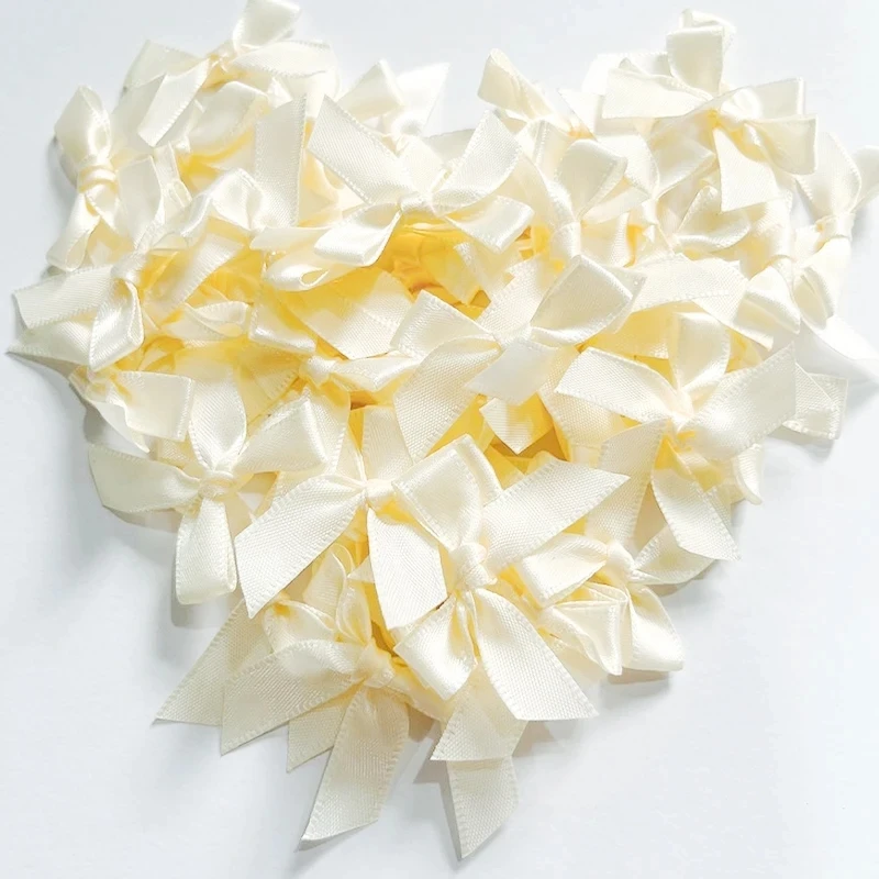 50-200Pcs Satin Ribbon Bows Small Ribbon Knot Bow Flower Crafts Decoration Handwork DIY Party Wedding Birthday Bows Ties Decor
