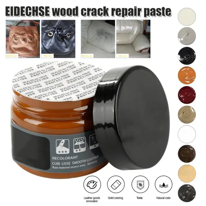 Cream Style Leather Repair Kit Car Seat Color Restoration Tool Fix Scratch Crack Rips Recoloring Shoes Clothes Sofa Scrach Set leather repair gel,leather repair kit
