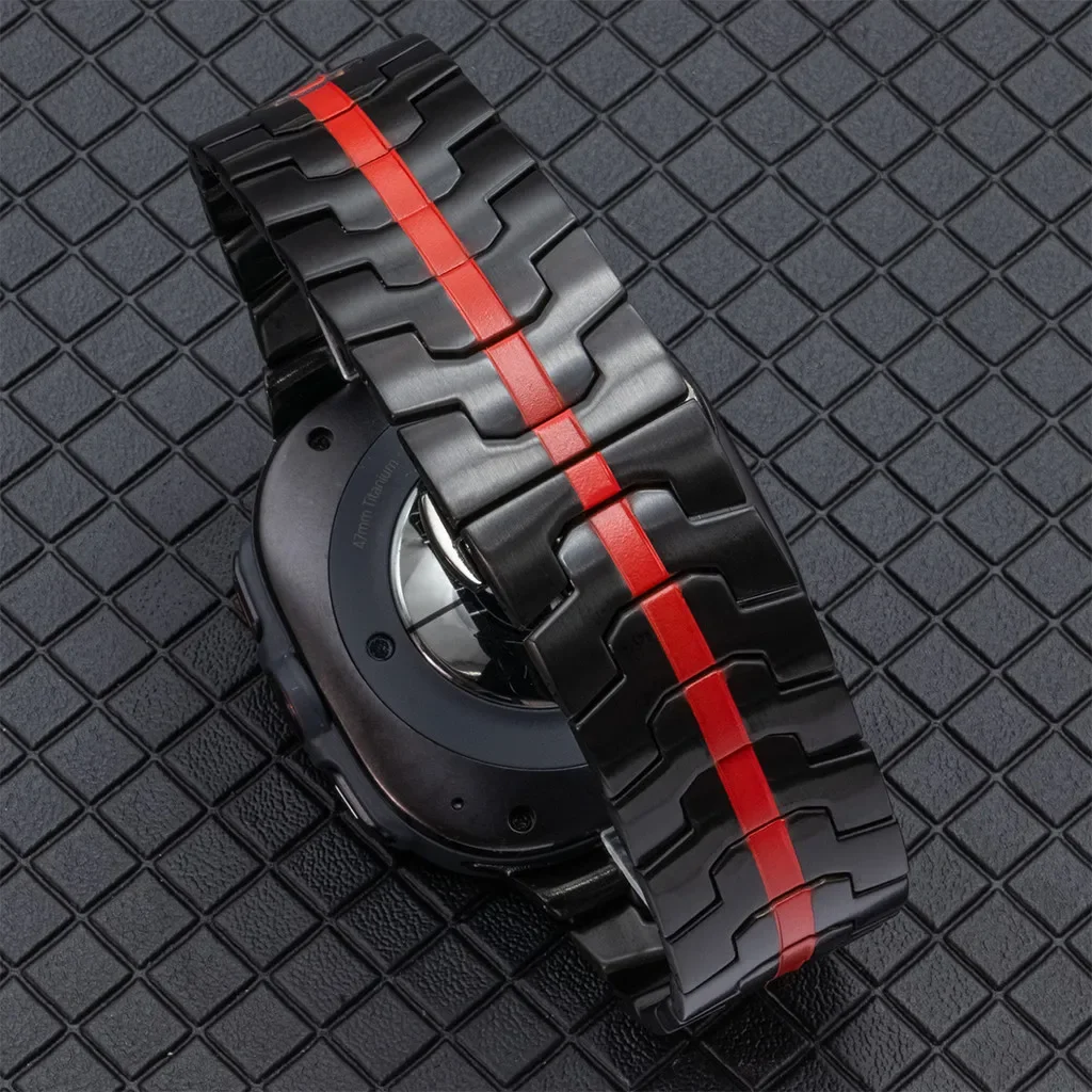 Heavy-Duty Armor Metal Watch Strap, Adjustable Stainless Steel Bracelet